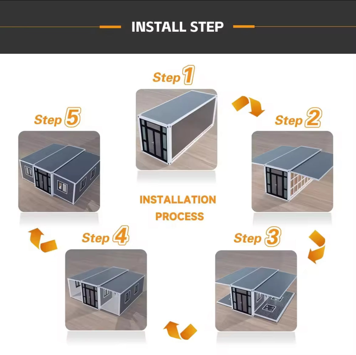 40ft 3 bedroom 1 living room 1 bathroom & Customized Shipping Container House – Modular Expandable Collapsible Home